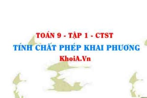 Căn bậc 2 của một bình phương, một tích, một thương? lớp 9 CTST